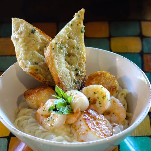 Shrimp & Scallop Alfredo.